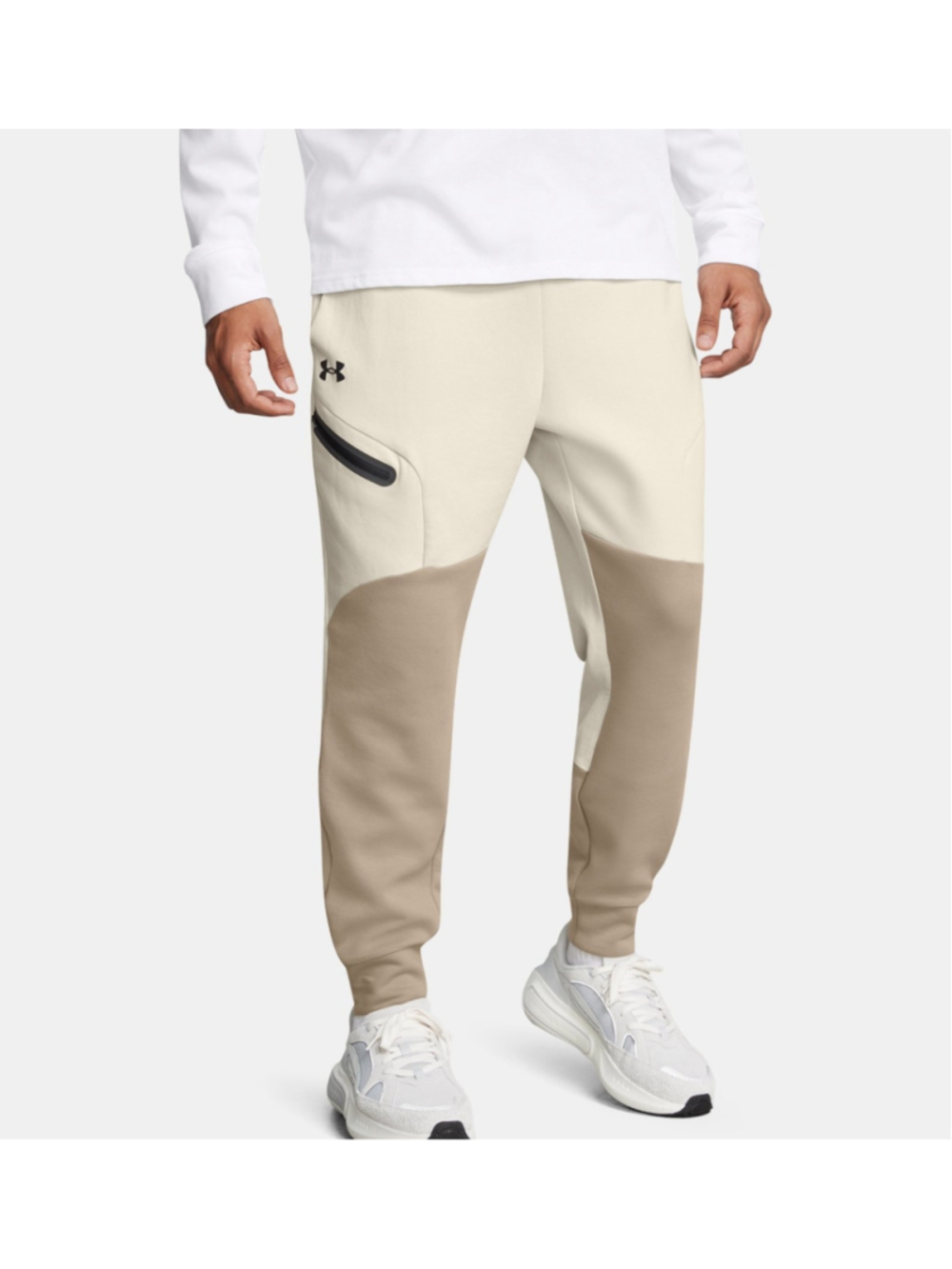 Under Armour Unstoppable Fleece Joggers Timberwolf Taupe 1379808-204 Mens Size M